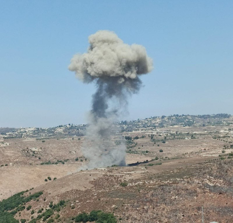 صابرين نيوز - Sabereen news: غارة صهيونية على وادي السلوقي جنوب لبنان.