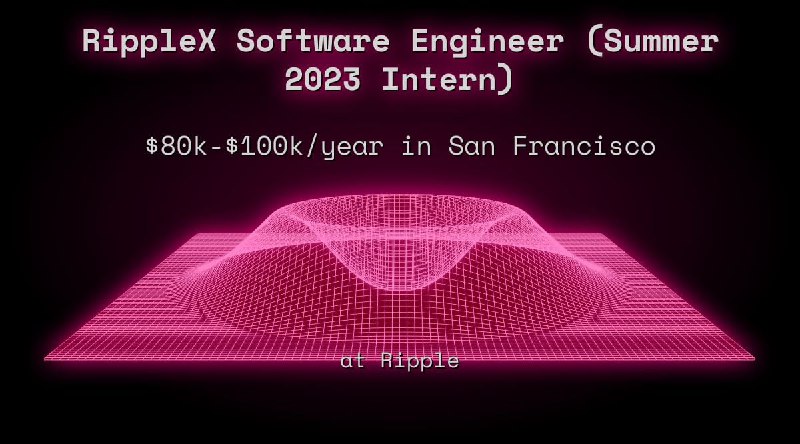 Web3 RippleX Software Engineer (Summer 2023 Intern) $72k - $90k in San Francisco at Ripple