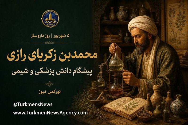 تورکمننیوز 🛜 TurkmenNews: 🩺 بزرگداشت حکیم محمدبن زکریای رازی؛ پیشگام طب و داروسازیپنجم شهریورماه، زادروز حکیم محمدبن زکریای رازی؛ پزشک، داروساز، ش
