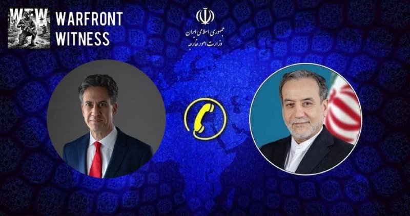 ️🇮🇷🇬🇧 שר החוץ של איראן עבאס אראחצ'י ושר החוץ של בריטניה דיוויד מיליבנד קיימו שיחת טלפון כדי לדון בהתפתח…