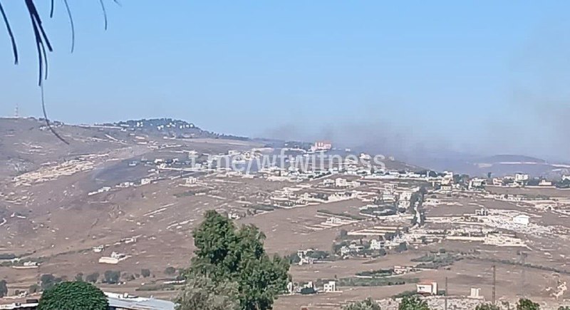 ️🇱🇧🇮🇱 הפצצת ארטילריה ישראלית כוונה בסביבת בית החולים הממשלתי מייס אל ג'בל, והביאה לשריפה גדולה.