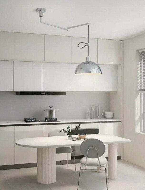 Передвижная люстра с поворотным рычагом. Знали о существовании такой? А что удобно - переставил стол в другое место, и не паришься, как светильник ... - изображение 6 - передвижная, люстра, поворотным