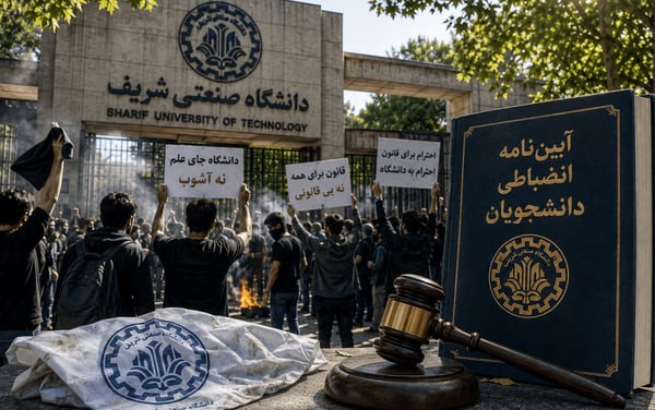خبرگزاری فارس ✔: تلاش برای ذبح قانون و شکستن اقتدار کمیتههای انضباطی🔹نامه ۲۵ استاد دانشگاه شریف در اعتراض به حکم انضباطی یک دانشجو، با و