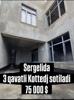 Коттедж сотилади хонободда метрога 400 метр 2 та енма ен