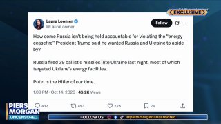 Piers Morgan: Is Putin a modern-day Hitler? Zelensky: Absolutely, that's true. Morgan: Do you think he's that evil? Zelensky: He's not as strong as evil.