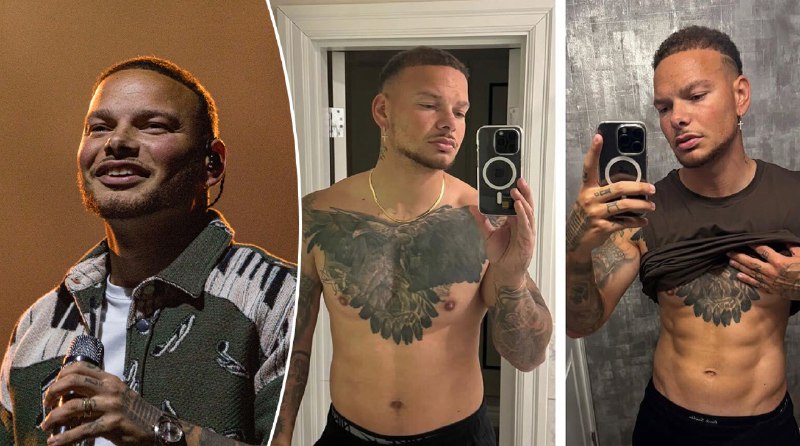 Country singer Kane Brown shows off dramatic fitness transformation in viral before and after photos