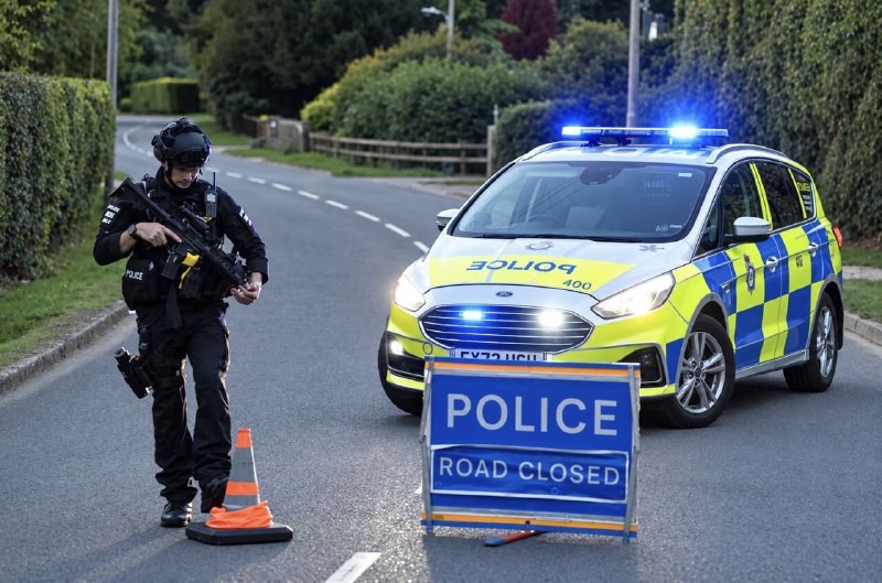 The British police reported a security incident near the American bomber base
