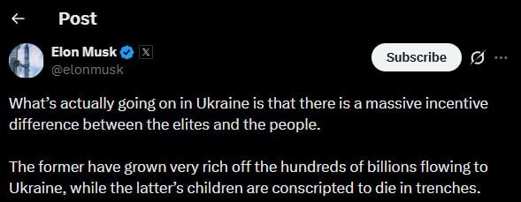 Elon Musk on Ukraine: