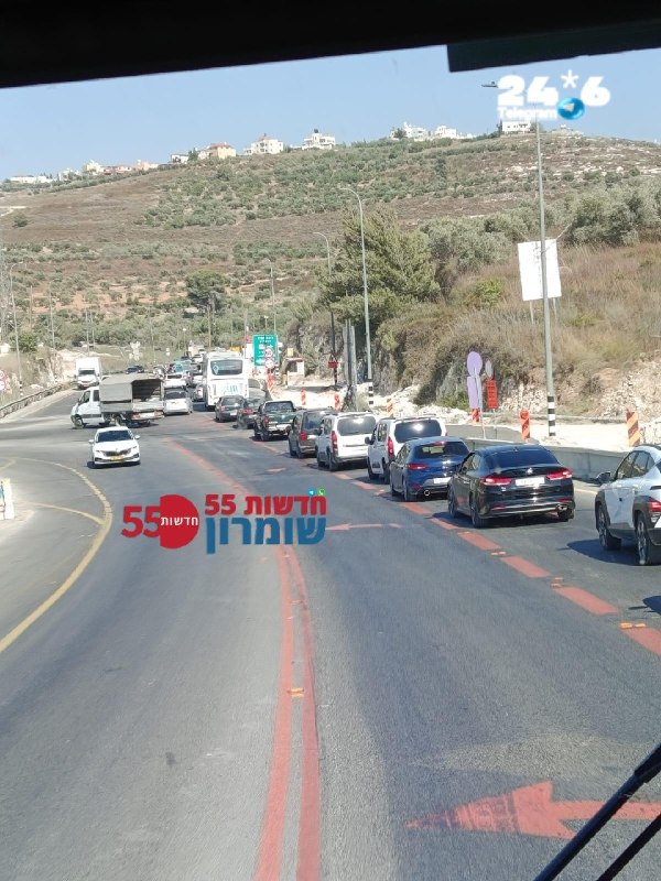 🇮🇱 צומת ג׳ית: עומסים כבדים בכל הכבישים המגיעים אל הצומת בעקבות סגירת הכניסה לשכם. 》עומסים מורגשים לנוסעים…