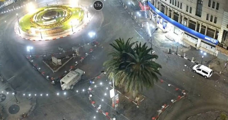 כוחות הכיבוש מסתערים על אזור סיבוב נפגעים במרכז שכם.