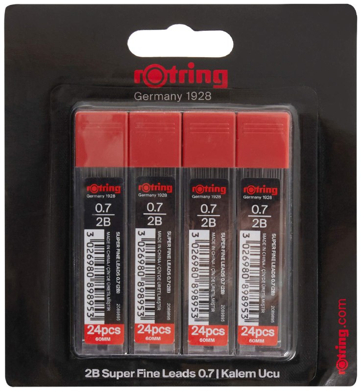 Rotring Super Polimer Kurşun Kalem Ucu (2B), 4'lü Paket, 0.7 mm - 2094211 - 0.7 mm
