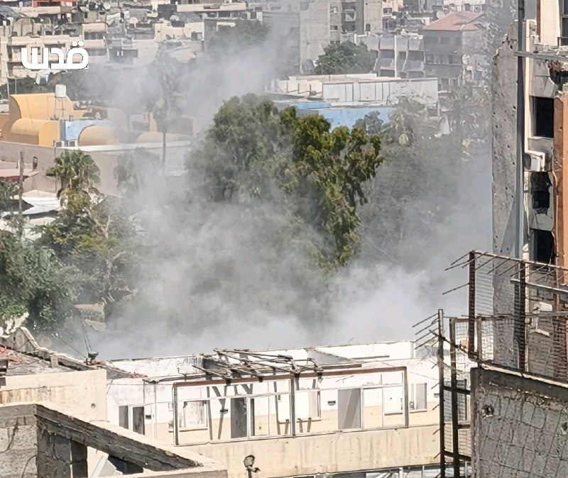 מהפשיטה שביצע הכיבוש על פארק העירייה בעיר עזה לפני רגעים.