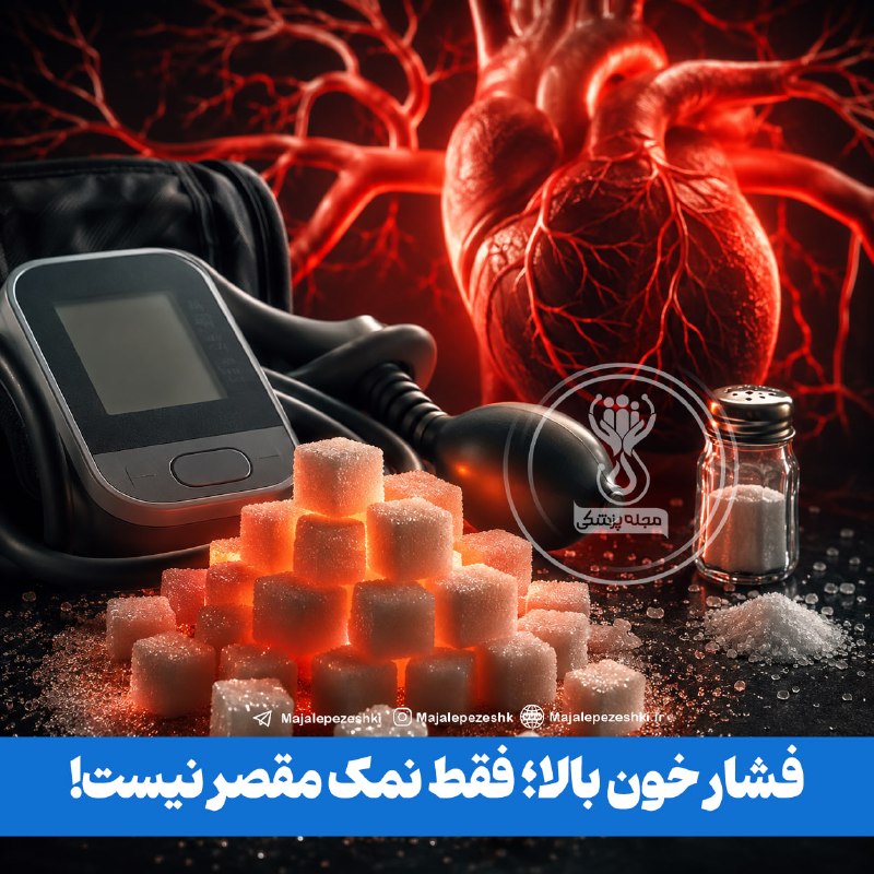 خیریه حضرت ابوالفضل(ع) دهق: فشار خون بالا؛ فقط نمک مقصر نیست!◽️مصرف زیاد قندهای افزوده، به‌ویژه در نوشابه و نوشیدنی‌های شیرین، می‌تواند خطر فشار خون