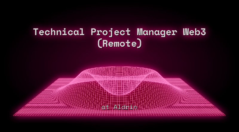 Technical Project Manager Web3 (Remote) at Aldrin