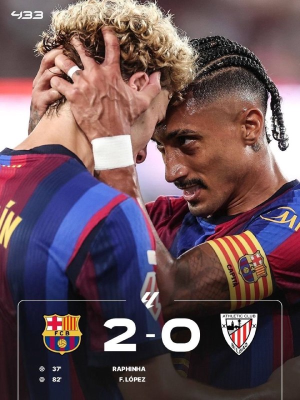فارس ورزشی: اشتباه لاپورت ⚽️لوپز در دقیقۀ ۸۲ بارسلونا ۲ - ۰ بیلبائو @Sportfarsدر شب برافراشتن پرچم جدایی‌طلبیکاتالان باسک را بردخوشح
