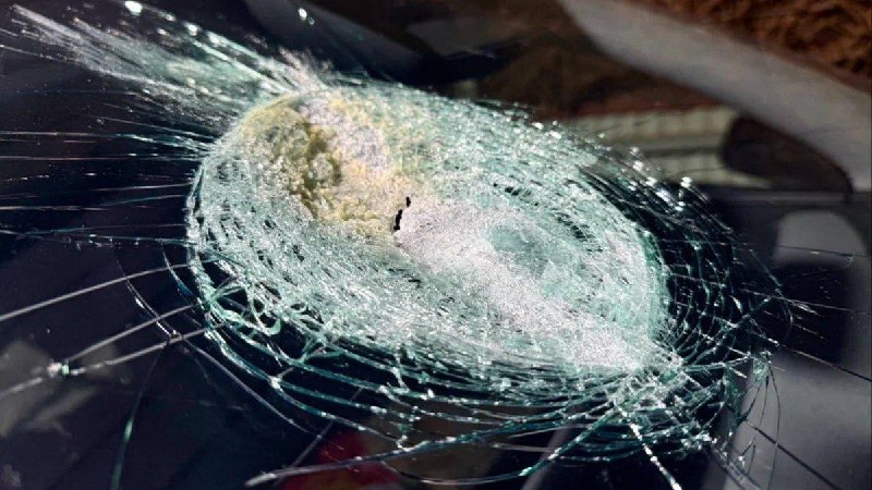 В Австралии в лобовое стекло Tesla Model Y попал М...