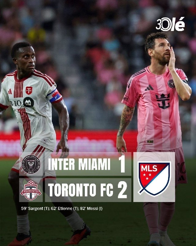 فوتبالی باشیم: ⚽️ لیگ MLS؛ سریال ناکامی های یاران مسی تمامی ندارد؛ گلزنی فوق ستاره هم کمکی نکرد! اینترمیامی 1 _ 2 تورنتو @Footbali_bash