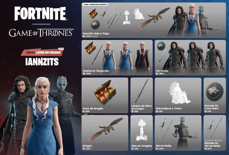 فورتنایت فارسی | Fortnite: ✨| Newآیتم های همکاری با "STREET FIGHTER" و "GAME OF THRONES" به شاپ اومدن🔥👍| #Fortnite • #فورتنایت_فارسی 📣 | Join Us :