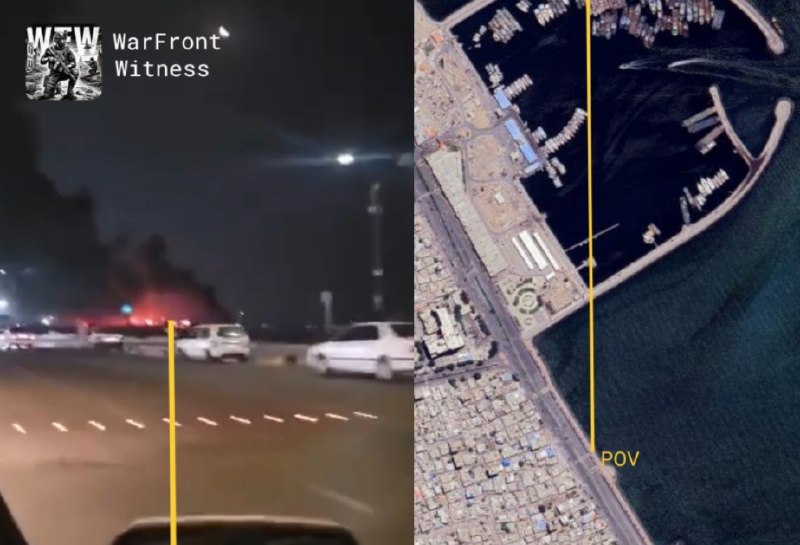 🇮🇷🇺🇸 תקיפות אוויריות אמריקאיות כוונו לנמל הסירות הקטנות (הקאני) של בנדר עבאס, ככל הנראה פגעו בסירות המה…