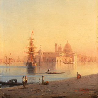 “Punta della Dogana and Santa Maria della Salute, Venice” by Ivan Konstantinovich AivazovskyThe Art Vault