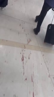 🇾🇪🇾🇪🇸🇦 — Photos show blood on the floor of Terminal 3 at King Khalid International Airport in Riyadh.