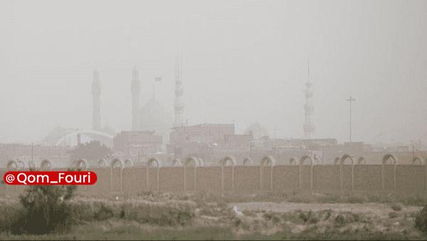 اخبار فوری قم 🌐: وضعیت هوای قم به شرایط ناسالم رسید🔹شاخص کیفیت هوا در شهر قم به دلیل آلایندههای ذرات معلق (PM۲.۵ و PM۱۰) به شرایط بسیار