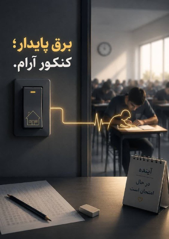 درگزخبر: *🔴 گاهی آرامش یک جلسه کنکور، از یک تصمیم ساده در خانه شروع میشود*🔸یک کولر کمتر، یک وسیله غیرضروری خاموش، و یک آینده روش