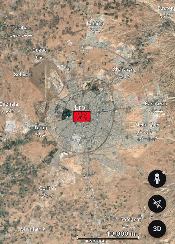 Now: Explosions reportedly heard near Erbil, Iraq.