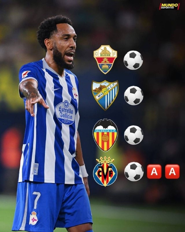 فوتبال3: پوکر اوبا برای دپور🔥 اوبامیانگ، لالیگا و دوباره گلزنی!⚽️ با گلزنی مقابل ویارئال، پیر امریک اوبامیانگ در هر چهار بازی نخس