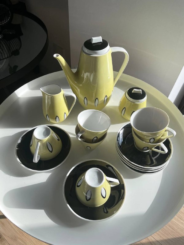 Винтажный кофейный сервиз Kahla ГДР (13 предметов в отличном состоянии) — фото 1