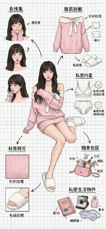 终于找到了大家都在求的人私密分解图提示词了