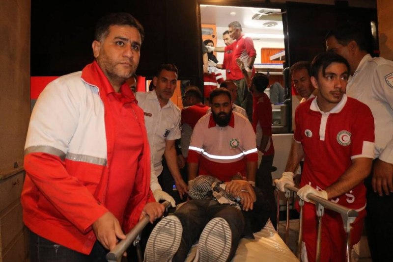 העברת 15 פצועים בתאונת התהפכות אוטובוס עולי הרגל האיראנים בעיראק למדינה מגבול חוסראווי