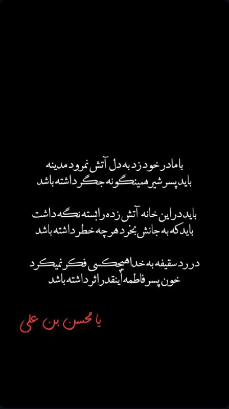 💚 با قائم 💚: در رد سقیفه به خدا هیچکسی فکر نمیکردخون پسر فاطمه اینقدر اثر داشته باشد!یا محسن بن امیرالمومنین علیهماالسلام