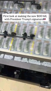 הסרטון הראשון מציג את שטר ה-100 דולר החדש, הנושא את חתימתו של הנשיא טראמפ.
