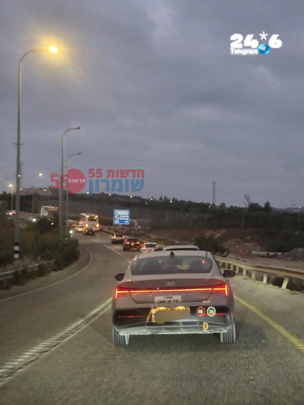 🇮🇱 Route 55: On the way to the Alpash junction from the nurseries, a swing bus is stuck. A load is felt for those coming from the center.