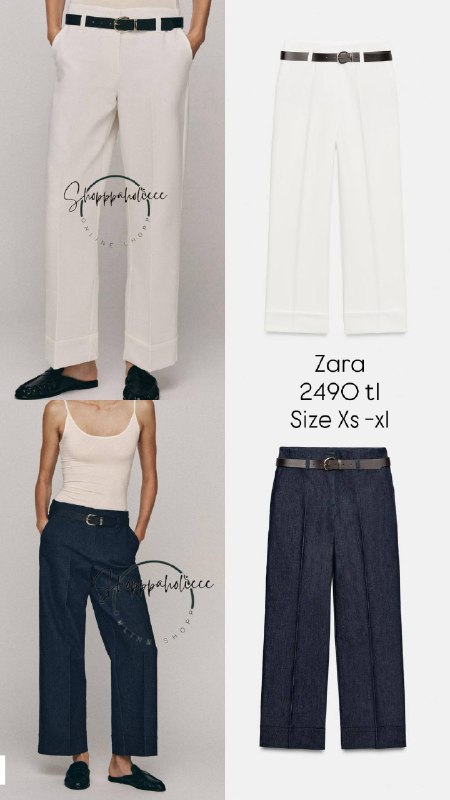 Shoppaholicc: یه شلوار خوشگل دیگه که لوک کمی رسمی تر داره این شلوار هم با خودش کمر بند داره و ۴ رنگ مختلف داره