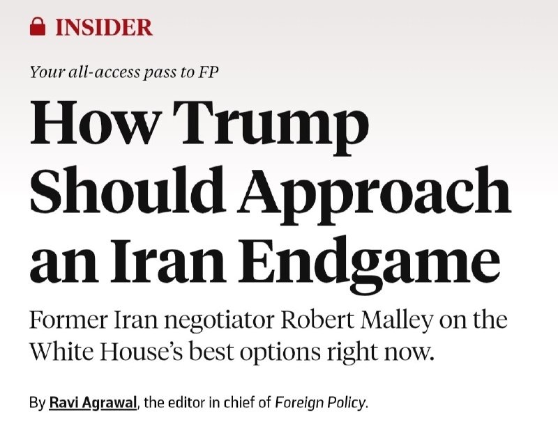 پایگاه خبری الف: ⭕️فشار اقتصادی بیشتر، ایران را از مواضع حیاتی خود عقب نمی‌راند🔹رابرت مالی، مذاکره‌کننده ارشد پیشین آمریکا در امور ایران،