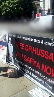 עצרת סולידריות בלונדון קראה לשחרור אסירים פלסטינים