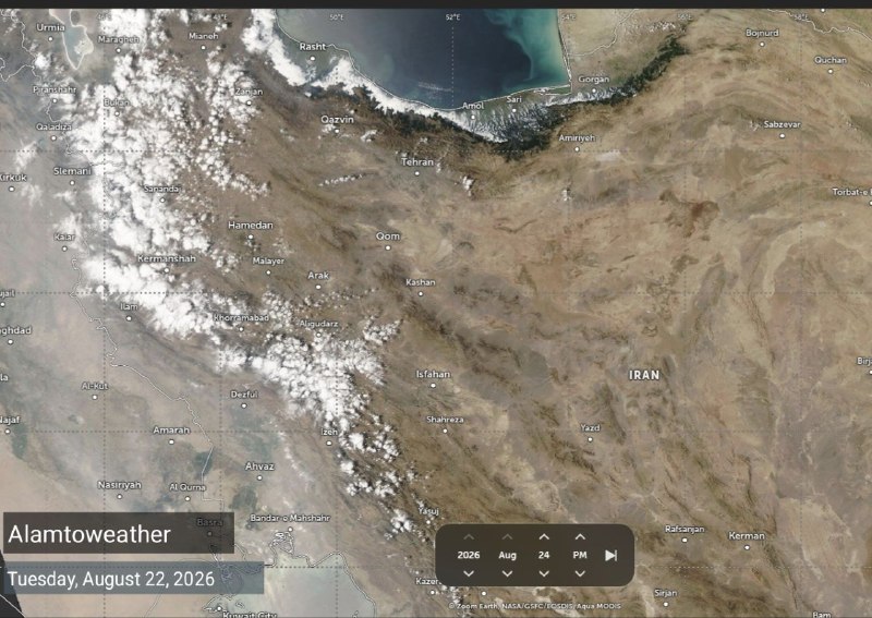 آب و هوای آلامتو: 🌥بازگشت ابر ها به آسمان غرب کشور از اواسط هفته. ^ اواسط هفته جاری به سمت پایان هفته بار دیگر ابر ها به آسمان غرب کشور با