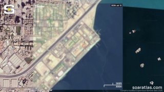 🔴 תמונות לוויין מה-12 ביולי מראות כי נגרם נזק למחסן באזור התמיכה של הצי החמישי של ארה"ב בבחריין&33;