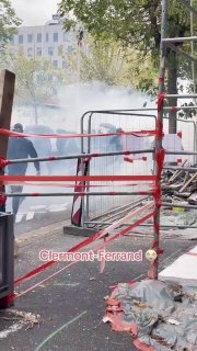 Flash: Riots broke out in Clermont-Ferrand.