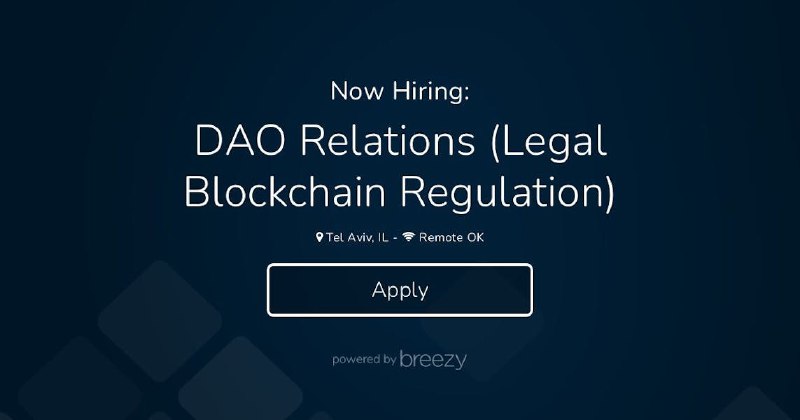 DAO Relations Lead (Legal Blockchain Regulation) at ssv.network | Bloxstaking
