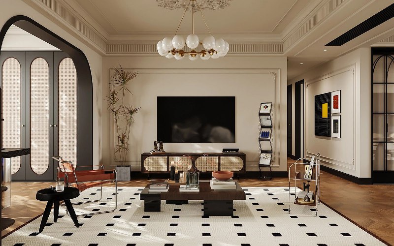 Погрузитесь в изысканный мир французского дизайна, взглянув на шикарную квартиру, в которой неоклассическое величие сочетается с современной утонче... - изображение 1 - сочетается, погрузитесь, изысканный