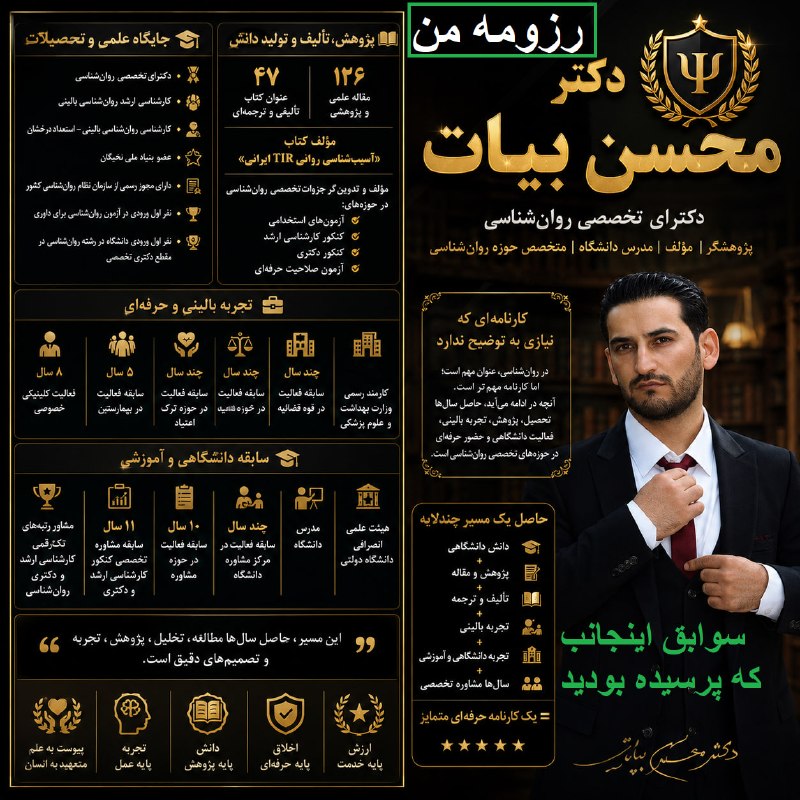 مقاله، پایان نامه، رساله، کتاب، استخدامی.مشاوره کنکوری: رزومه بنده در یک نگاه