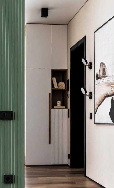 Интерьер квартиры в Старом Осколе. Одно из любимых моих решений здесь фартук кухни, обажаю! А еще цвет санузла! Проект делали в далеком 2022 Семья ... - изображение 4 - еще, интерьер, квартиры