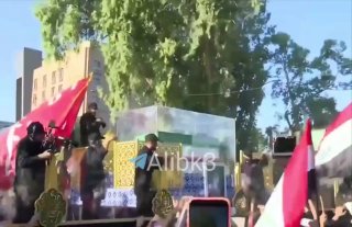 מסע הלוויה של ההרוג מר עלי חמינאי בנג'ף.