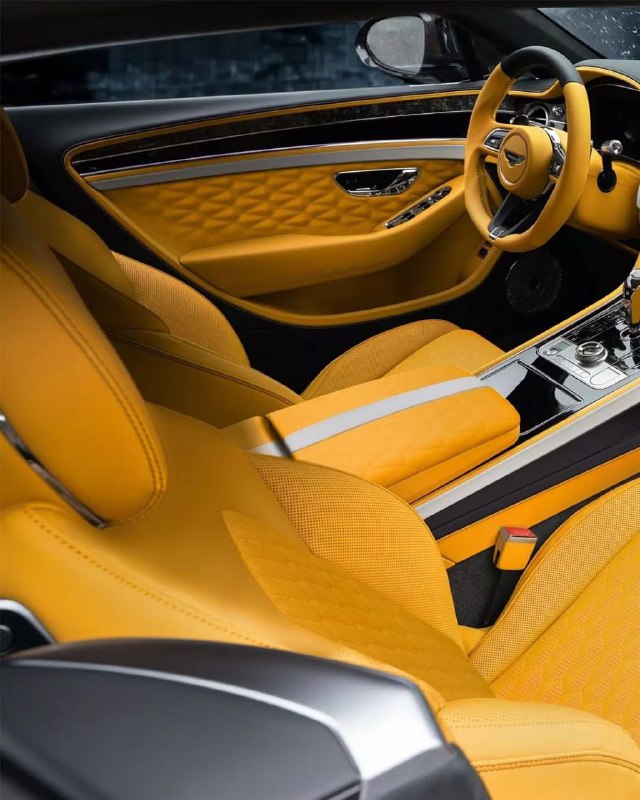 Банановый Bentley Continental GT с кучей карбона представили в Mansory. 6