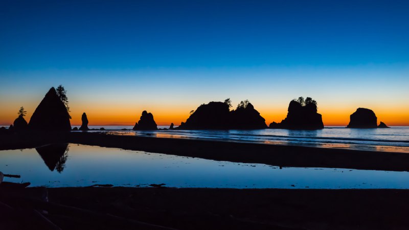 Shades of sunsetShi Shi Beach in Olympic National Park, Washington (© T.M. Schultze/TANDEM Stills + Motion)