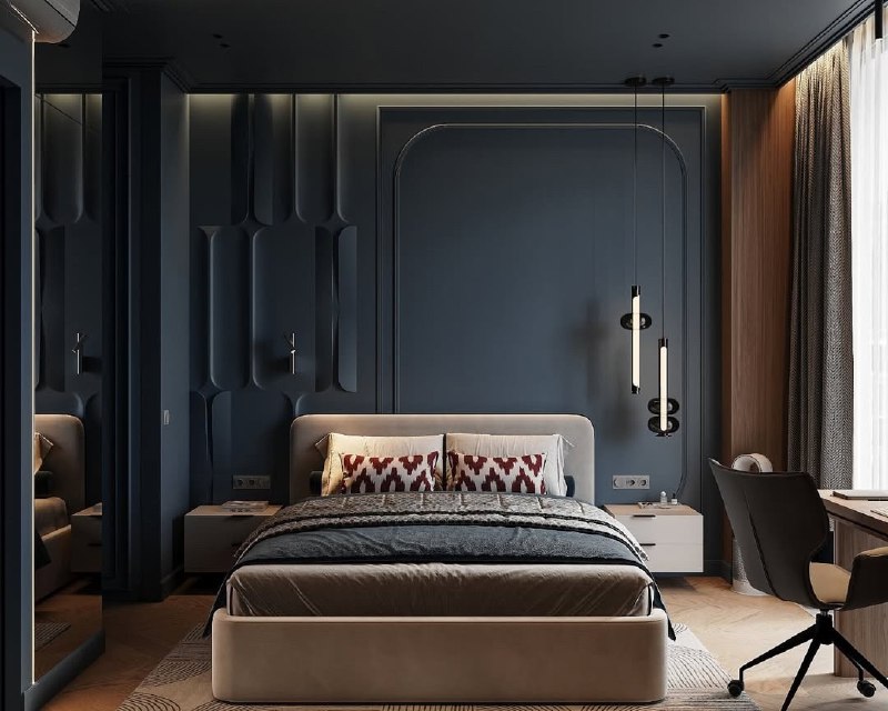 Спальня в темном цвете МЫ В МАХ подписаться | Дизайн интерьера| Ремонт - изображение 10 - спальня, темном, цвете