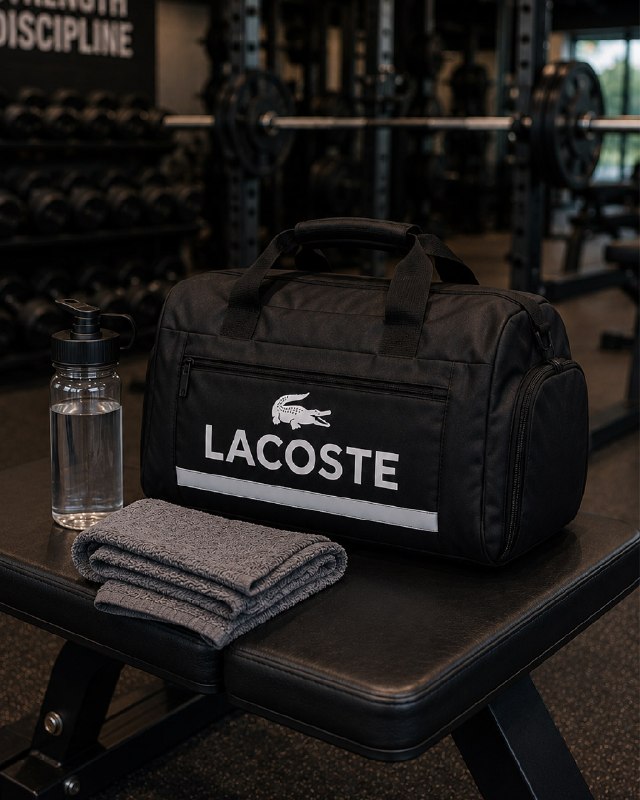 فروشگاه تخفیفی آنلاین: ⚽️ساک ورزشی مدل LACOSTE کد 6566⚽️ جنس : ریپس (ترکیب پلی استر_نایلون)⚽️ دارای بند دوشی قابل تنظیم و جدا شونده⚽️ طول :46CM